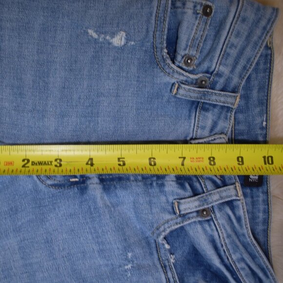 KatieJ NYC Girls Flare Bootcut Jeans Size 7/8 Blue High Rise Distressed Denim - Picture 7 of 10